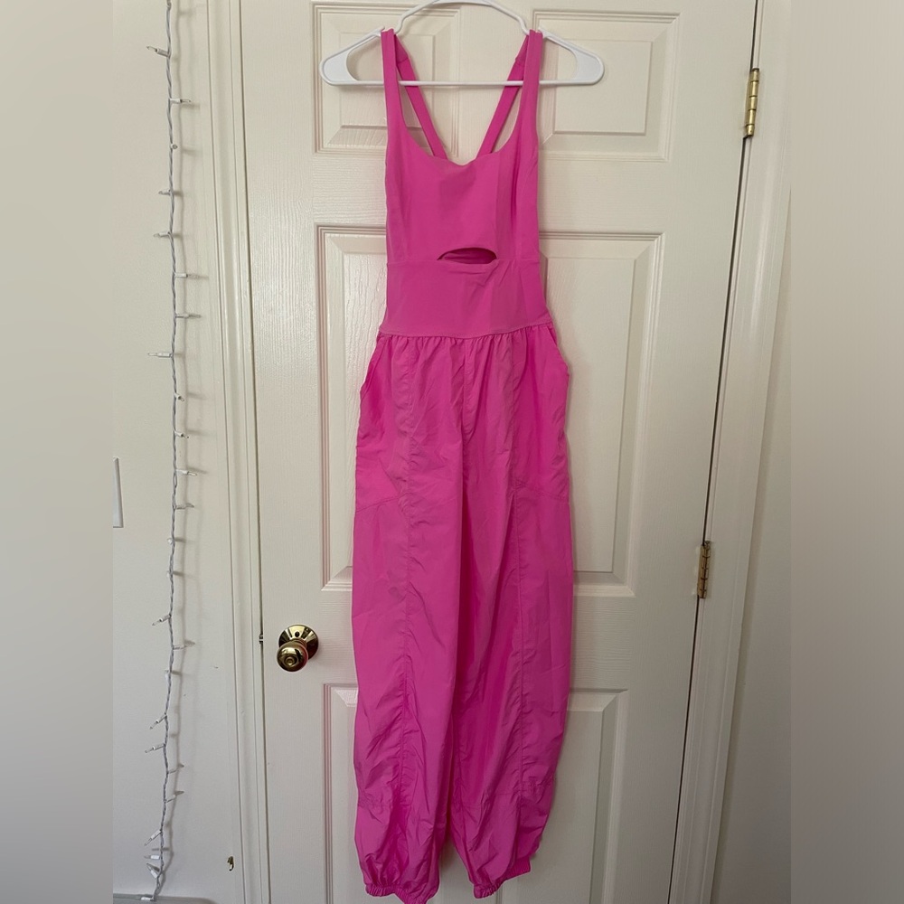 Free People Righteous Onesie Hot Pink Size Small Athletic One Piece Jumpsuit